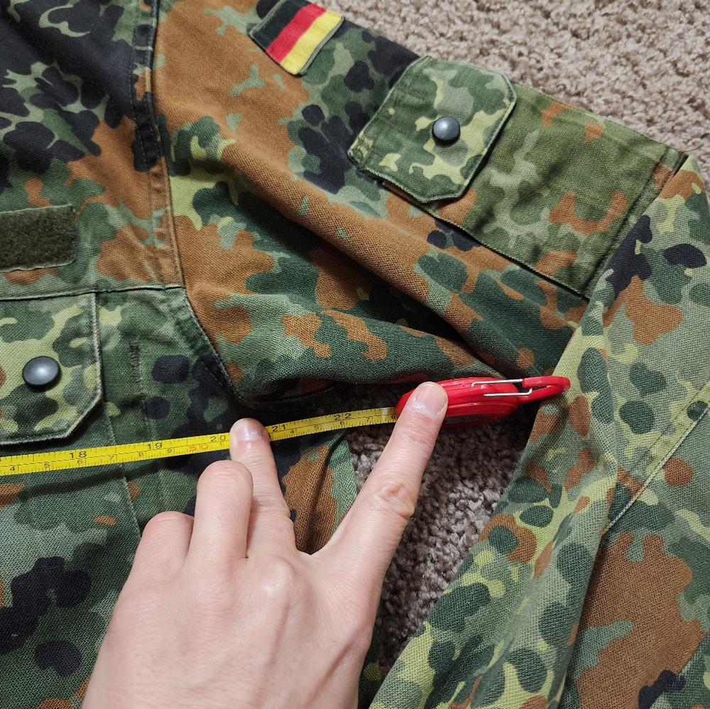 Vintage Scharrer German Military Uniform Camo Jacket Parka UniSex 1997 Koi Patch - Picture 8 of 13